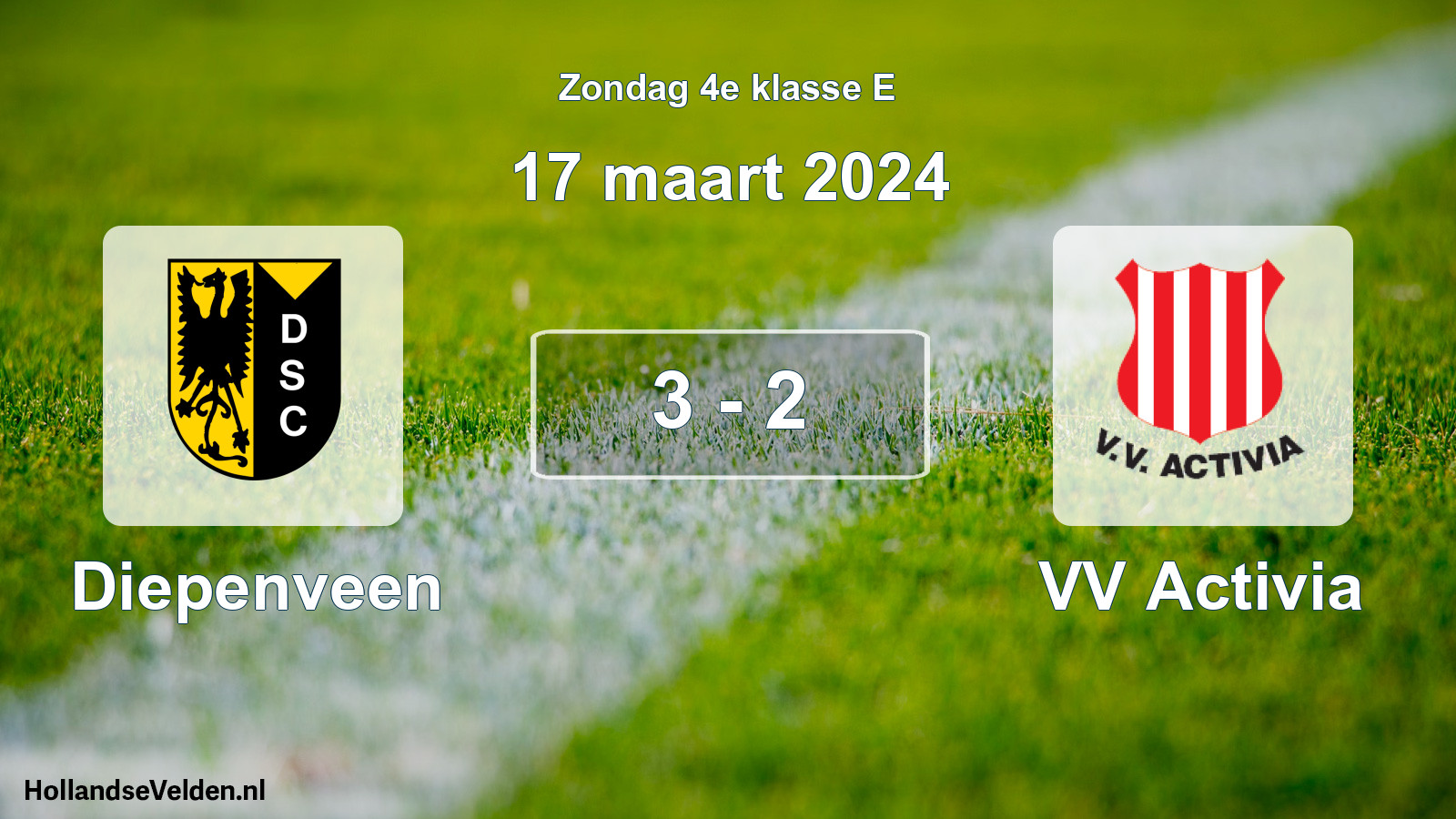 Total number of matches played: Diepenveen - VV Activia 3 - 2 (17 March 2024)
