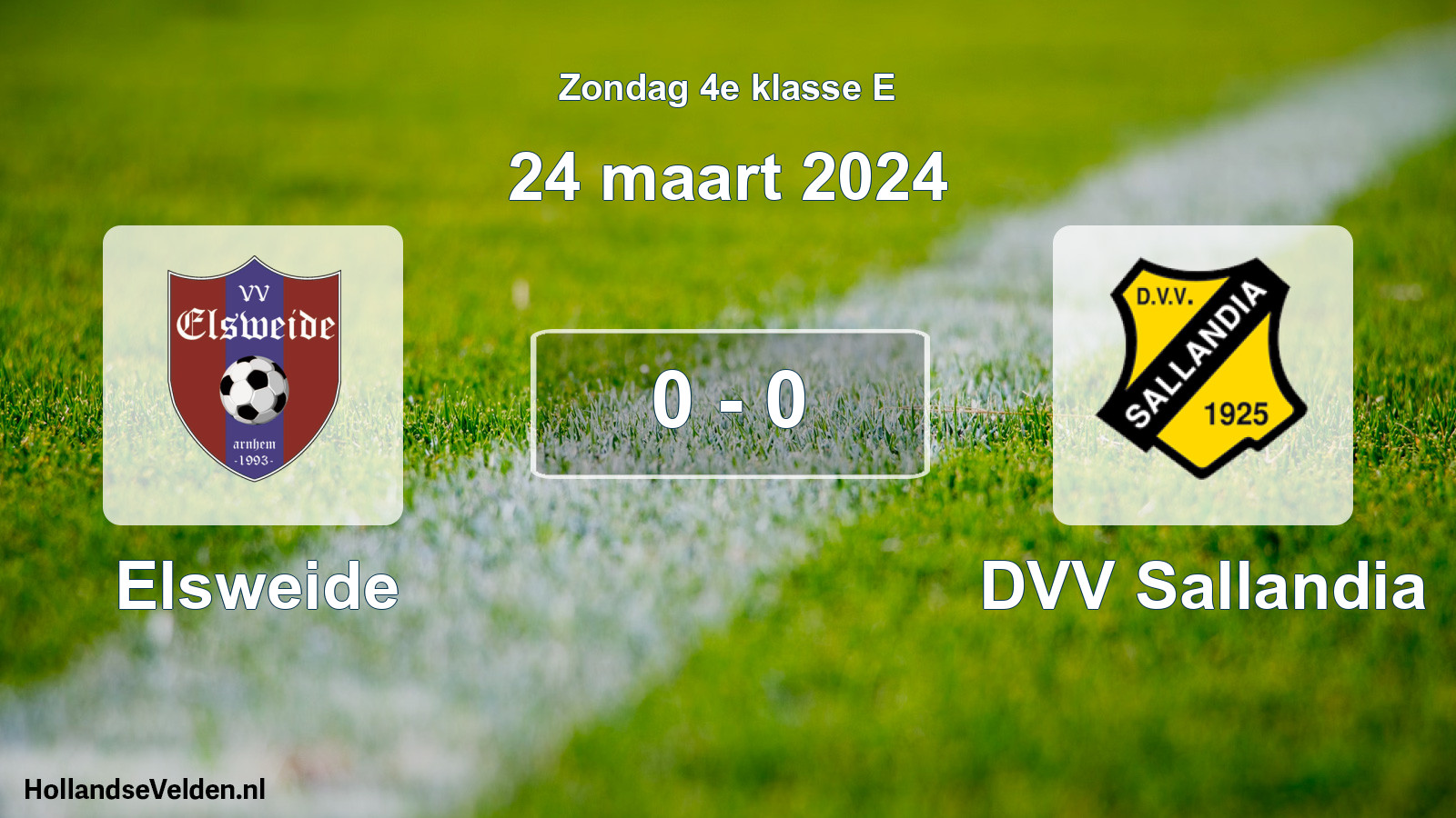 Total number of matches played: Elsweide - DVV Sallandia 0 - 0 (24 March 2024)