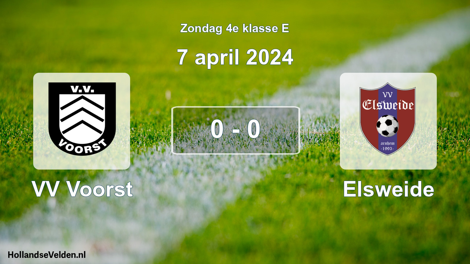 Total number of matches played: VV Voorst - Elsweide 0 - 0 (7 April 2024)