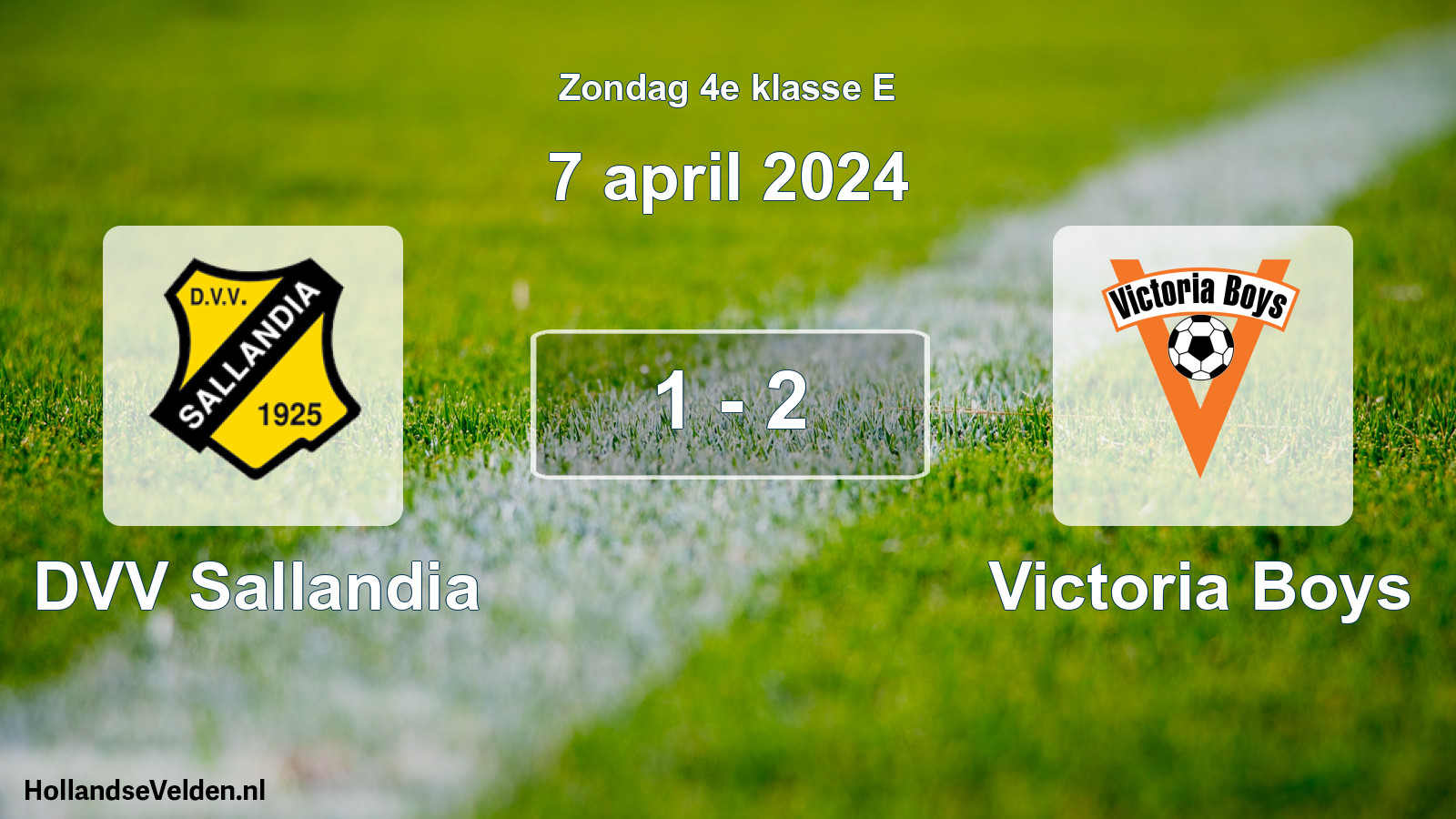 Total number of matches played: DVV Sallandia - Victoria Boys 1 - 2 (7 April 2024)