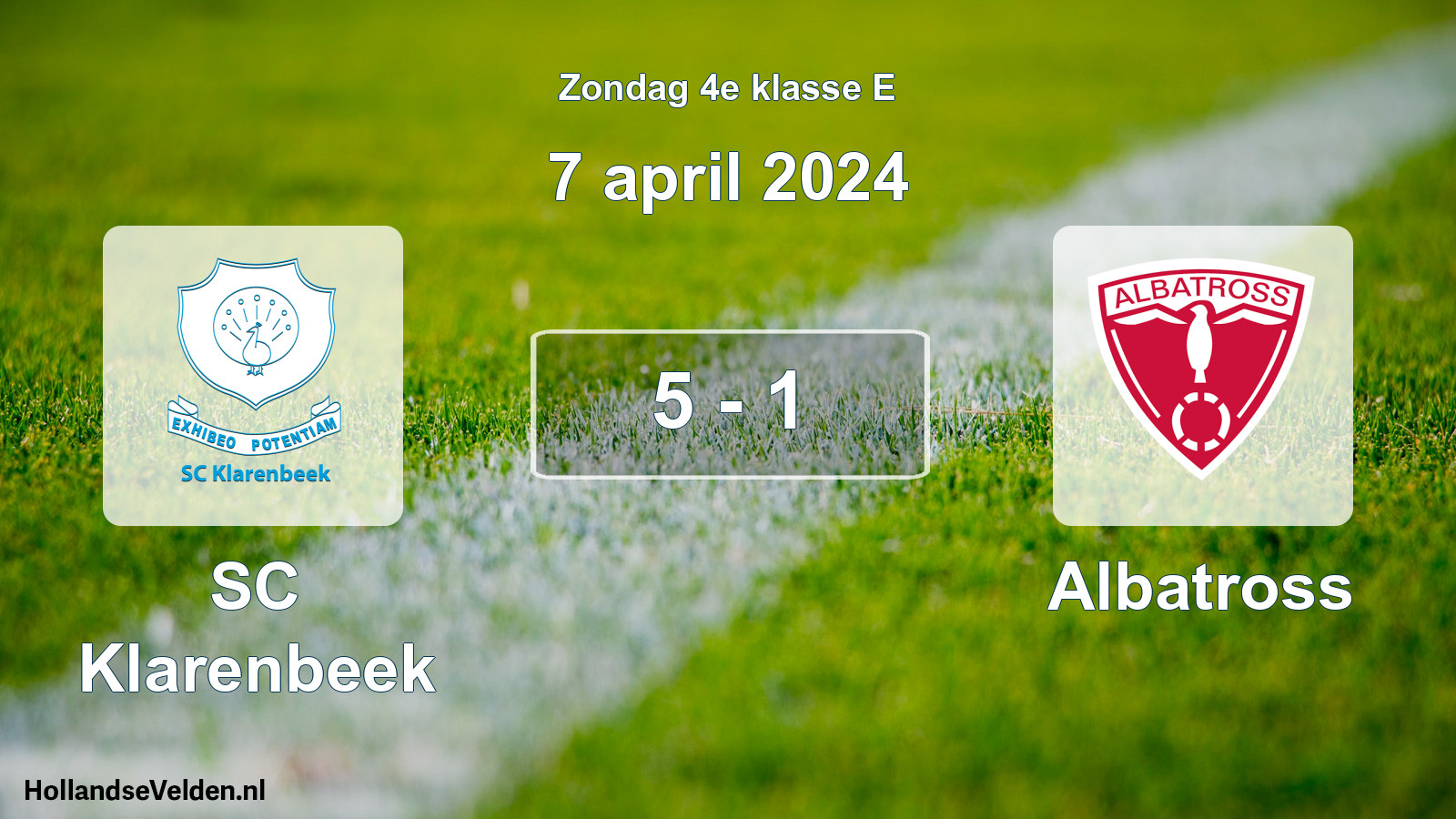Total number of matches played: SC Klarenbeek - Albatross 5 - 1 (7 April 2024)