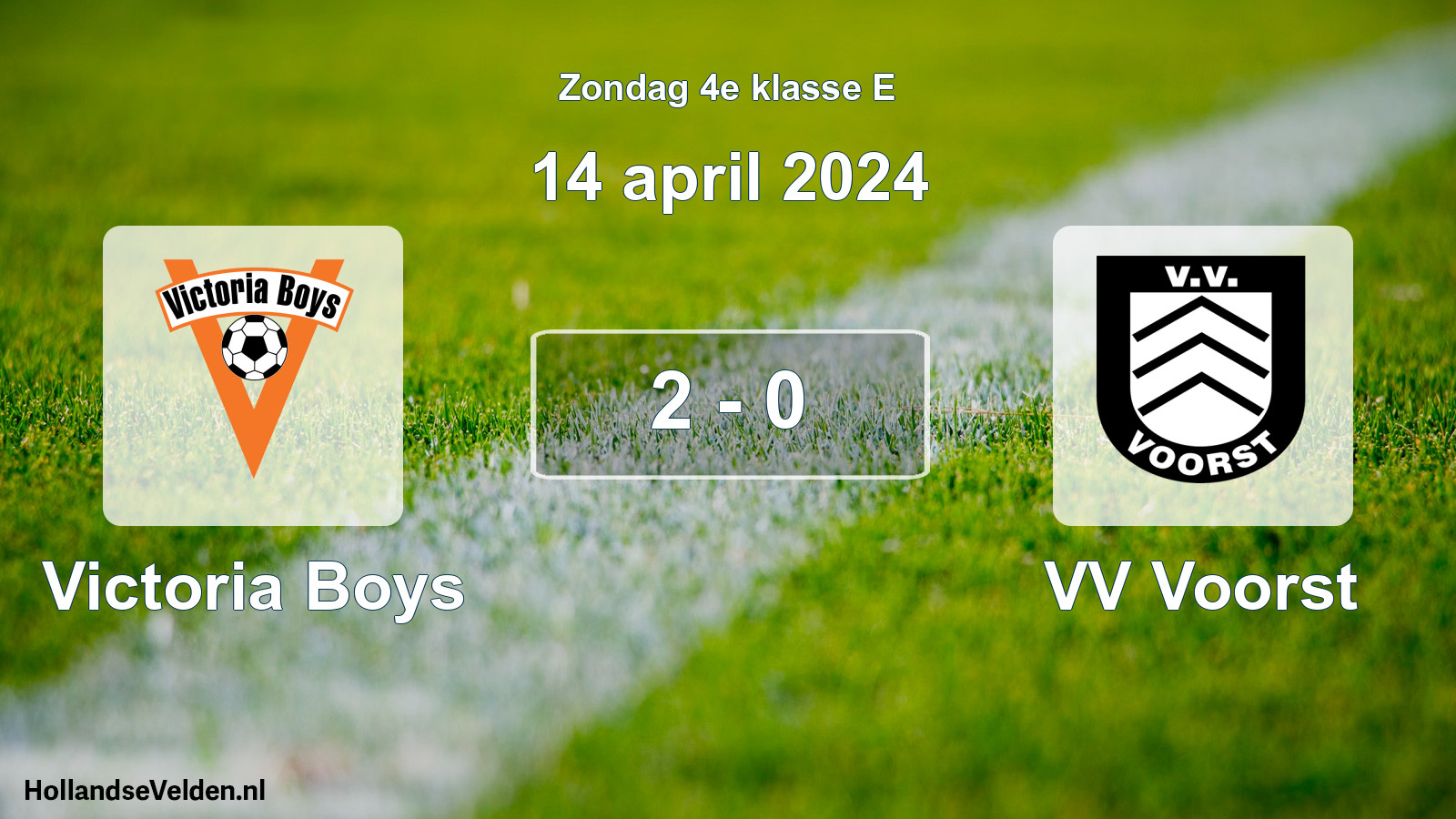 Total number of matches played: Victoria Boys - VV Voorst 2 - 0 (14 April 2024)