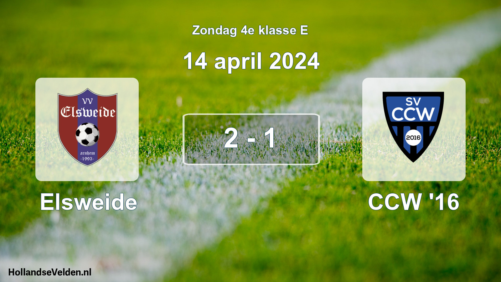 Total number of matches played: Elsweide - CCW '16 2 - 1 (14 April 2024)