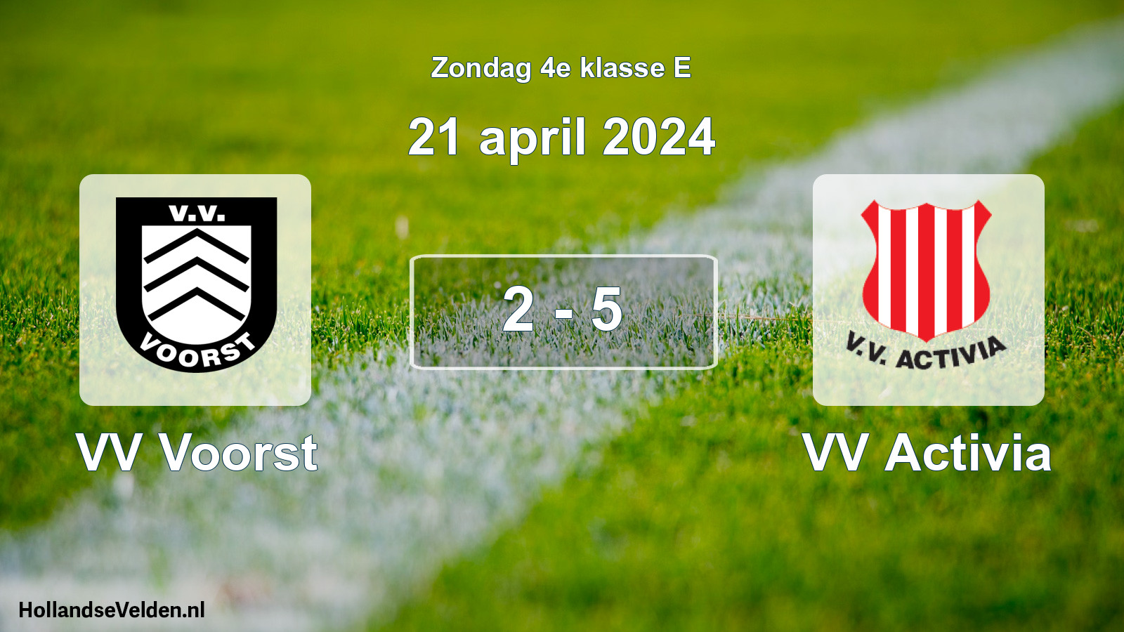 Total number of matches played: VV Voorst - VV Activia 2 - 5 (21 April 2024)