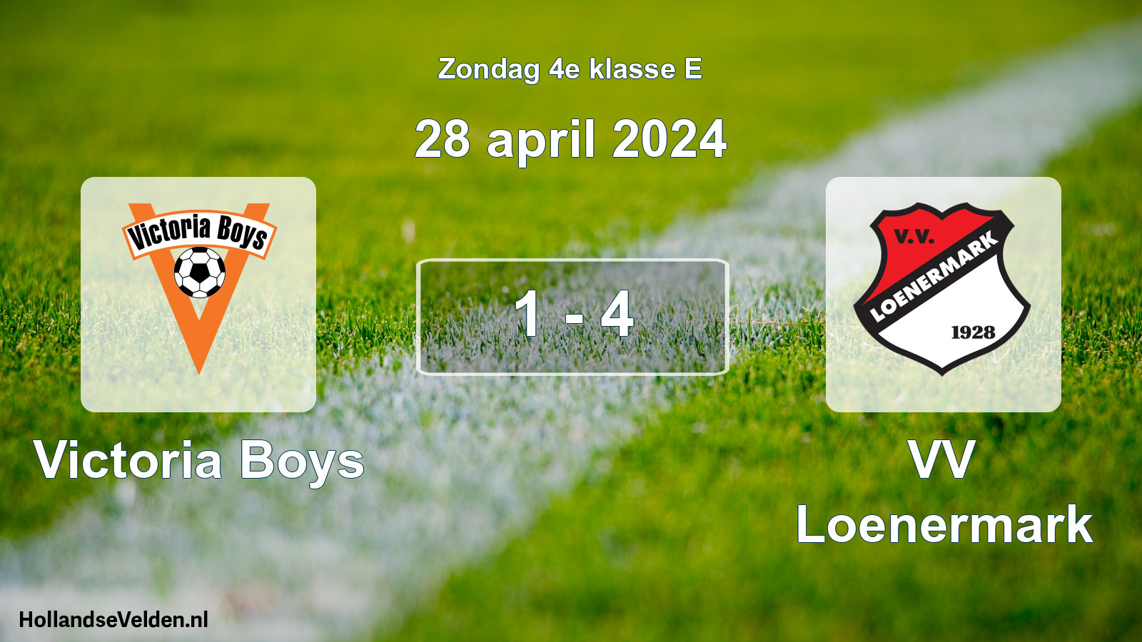 Total number of matches played: Victoria Boys - VV Loenermark 1 - 4 (28 April 2024)