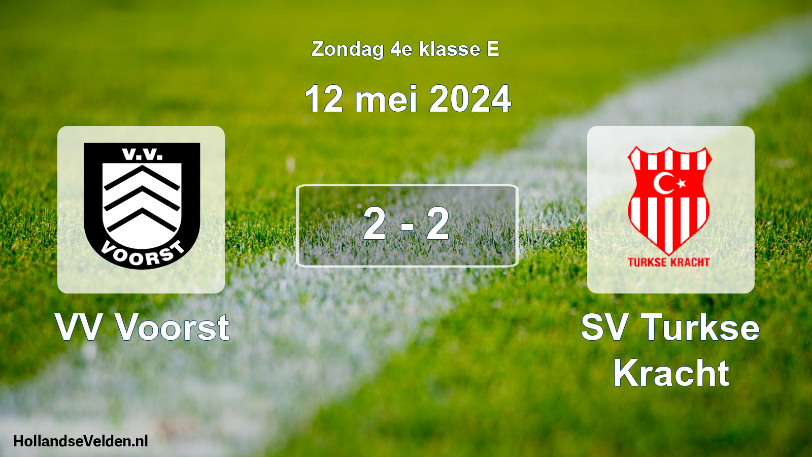 Total number of matches played: VV Voorst - SV Turkse Kracht 2 - 2 (12 May 2024)