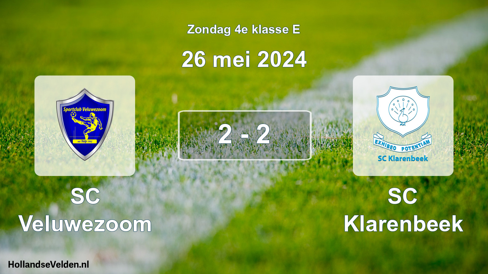 Total number of matches played: SC Veluwezoom - SC Klarenbeek 2 - 2 (26 May 2024)