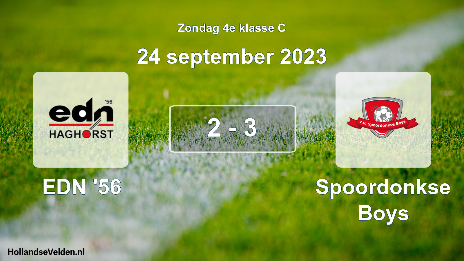 Total number of matches played: EDN '56 - Spoordonkse Boys 2 - 3 (24 September 2023)