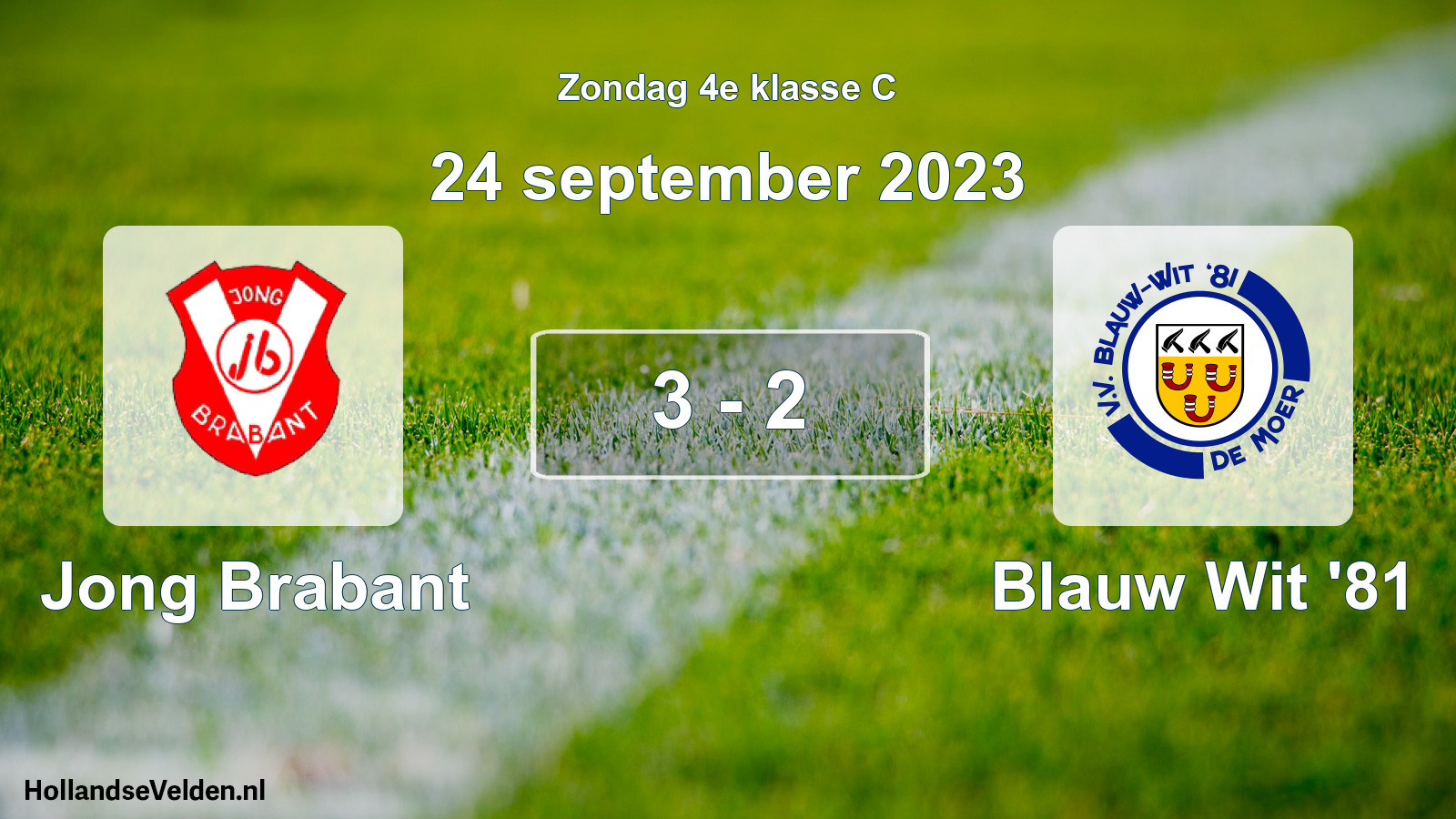 Total number of matches played: Jong Brabant - Blauw Wit '81 3 - 2 (24 September 2023)