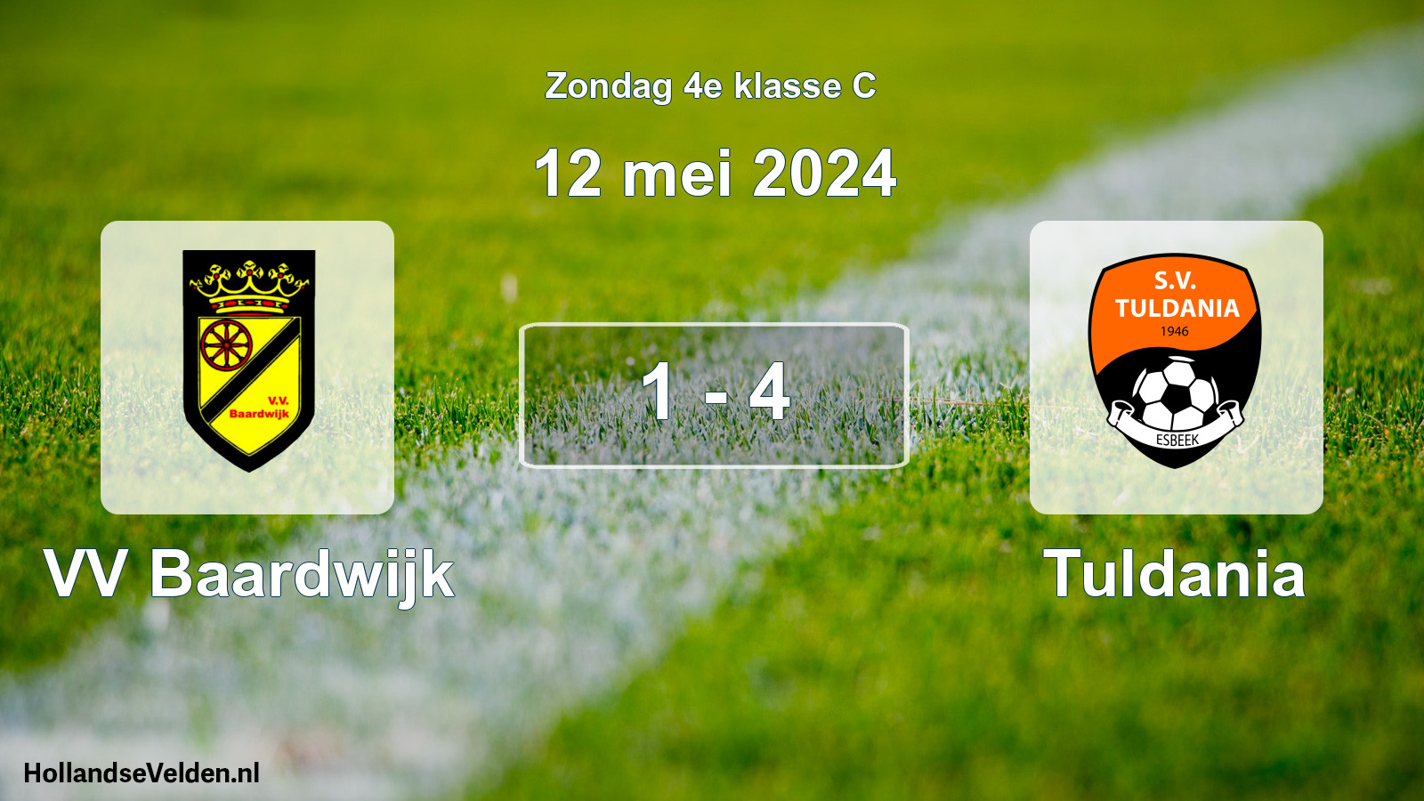 Total number of matches played: VV Baardwijk - Tuldania 1 - 4 (12 May 2024)
