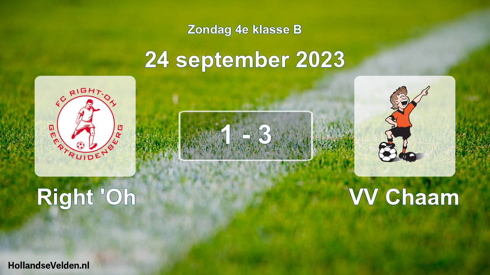 Total number of matches played: Right 'Oh - VV Chaam 1 - 3 (24 September 2023)