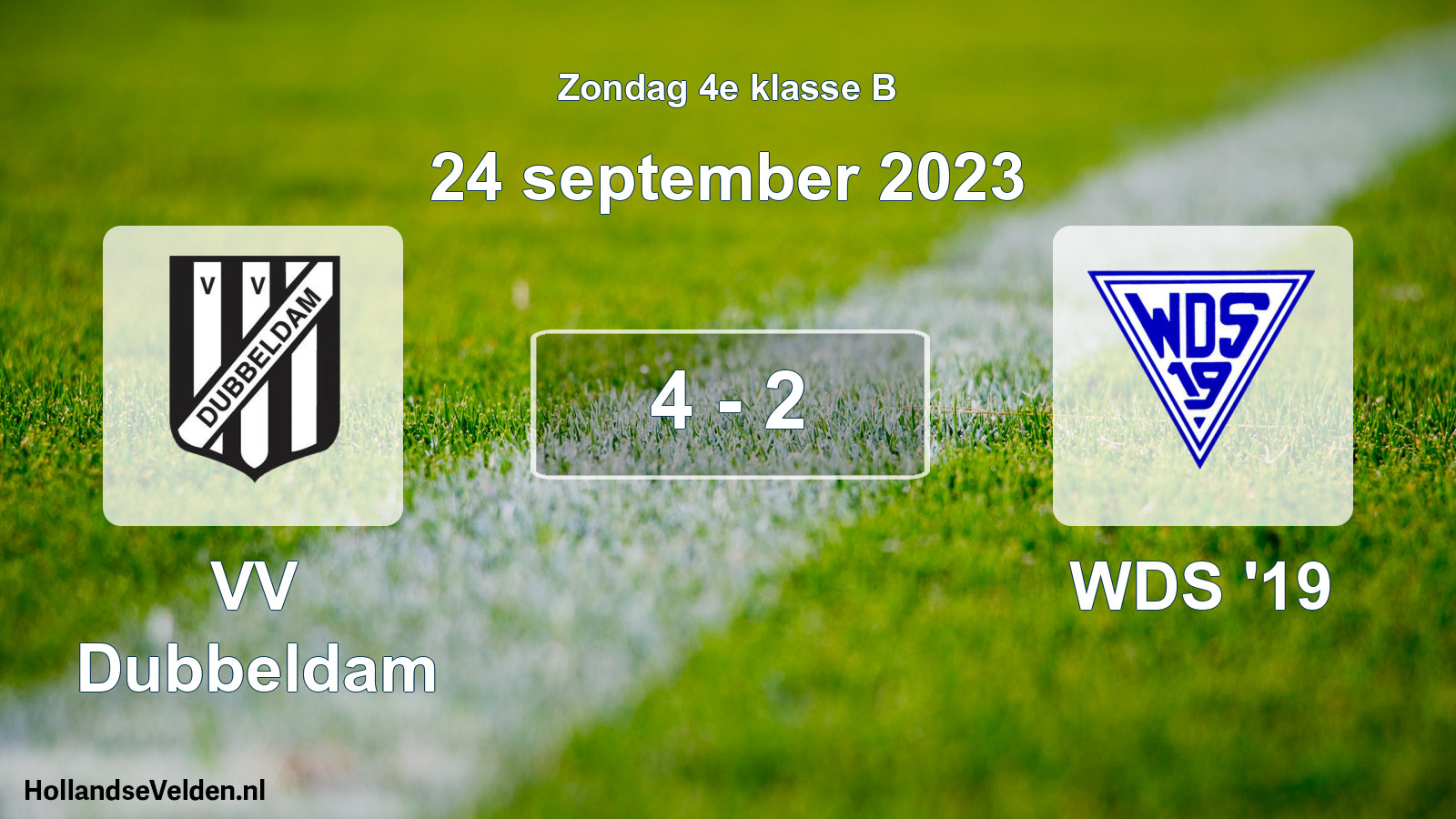 Total number of matches played: VV Dubbeldam - WDS '19 4 - 2 (24 September 2023)