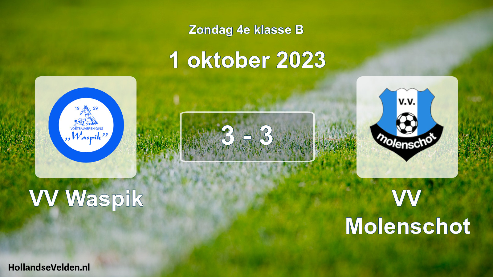 Total number of matches played: VV Waspik - VV Molenschot 3 - 3 (1 October 2023)