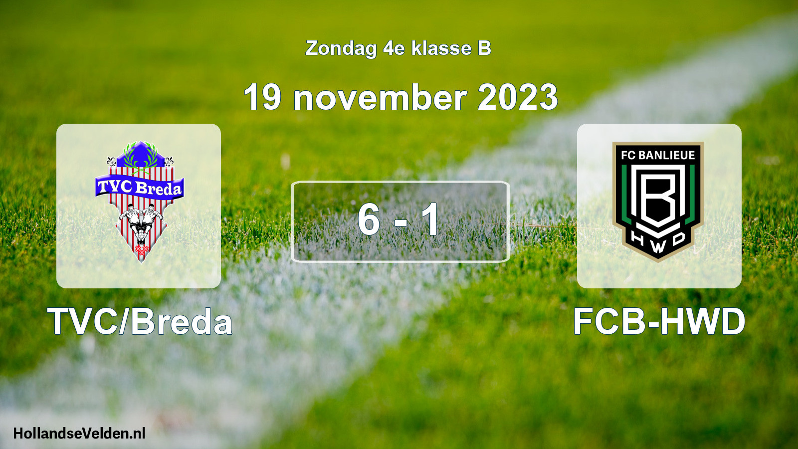 Total number of matches played: TVC/Breda - FCB-HWD 6 - 1 (19 November 2023)