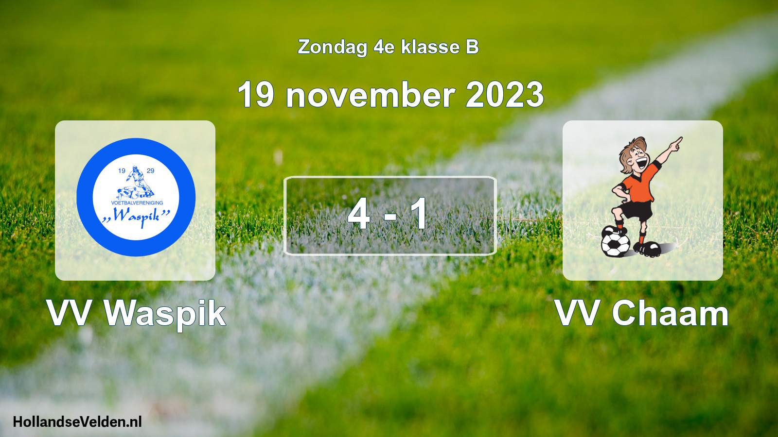 Total number of matches played: VV Waspik - VV Chaam 4 - 1 (19 November 2023)