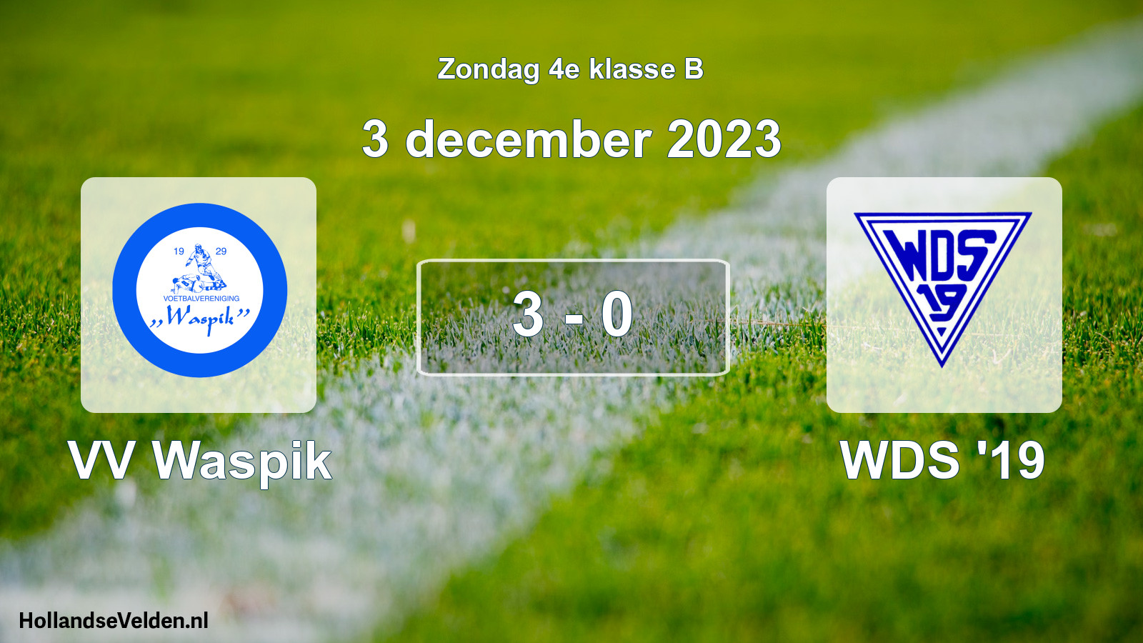 Total number of matches played: VV Waspik - WDS '19 3 - 0 (3 December 2023)