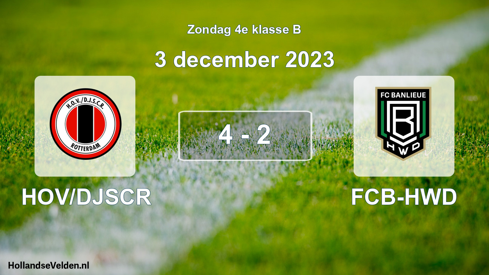 Total number of matches played: HOV/DJSCR - FCB-HWD 4 - 2 (3 December 2023)