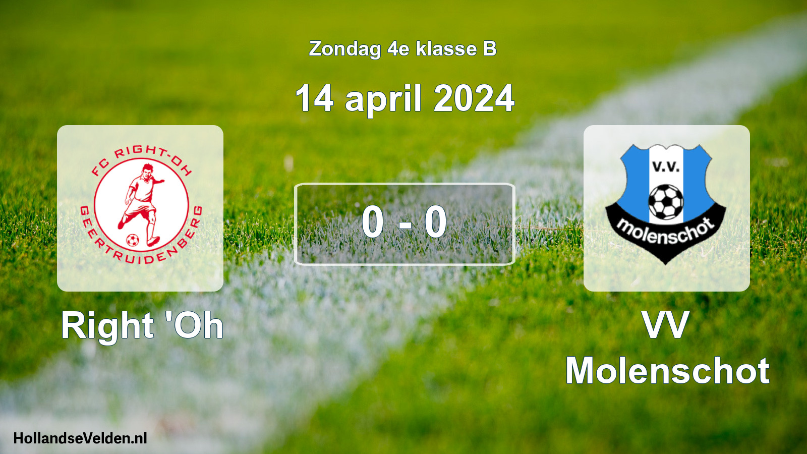 Total number of matches played: Right 'Oh - VV Molenschot 0 - 0 (14 April 2024)