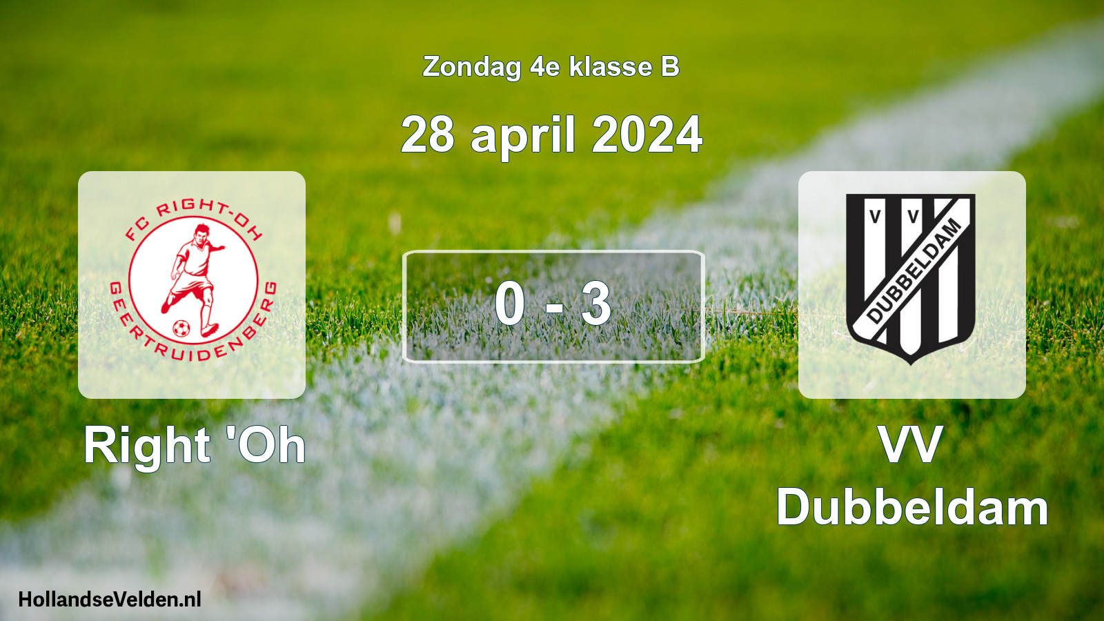Total number of matches played: Right 'Oh - VV Dubbeldam 0 - 3 (28 April 2024)
