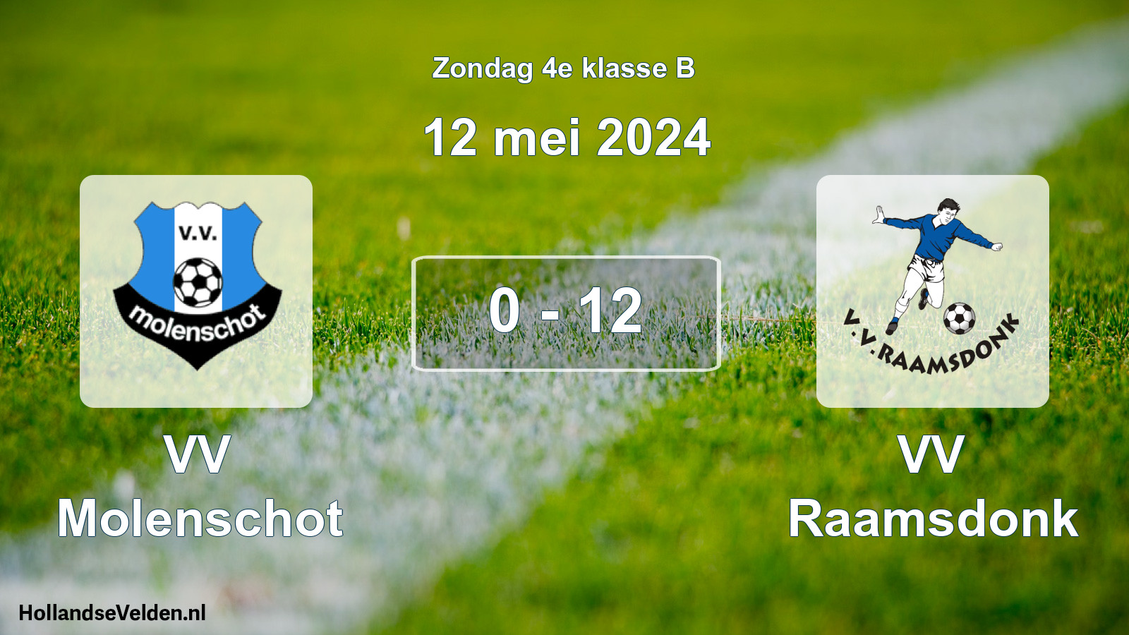 Total number of matches played: VV Molenschot - VV Raamsdonk 0 - 12 (12 May 2024)