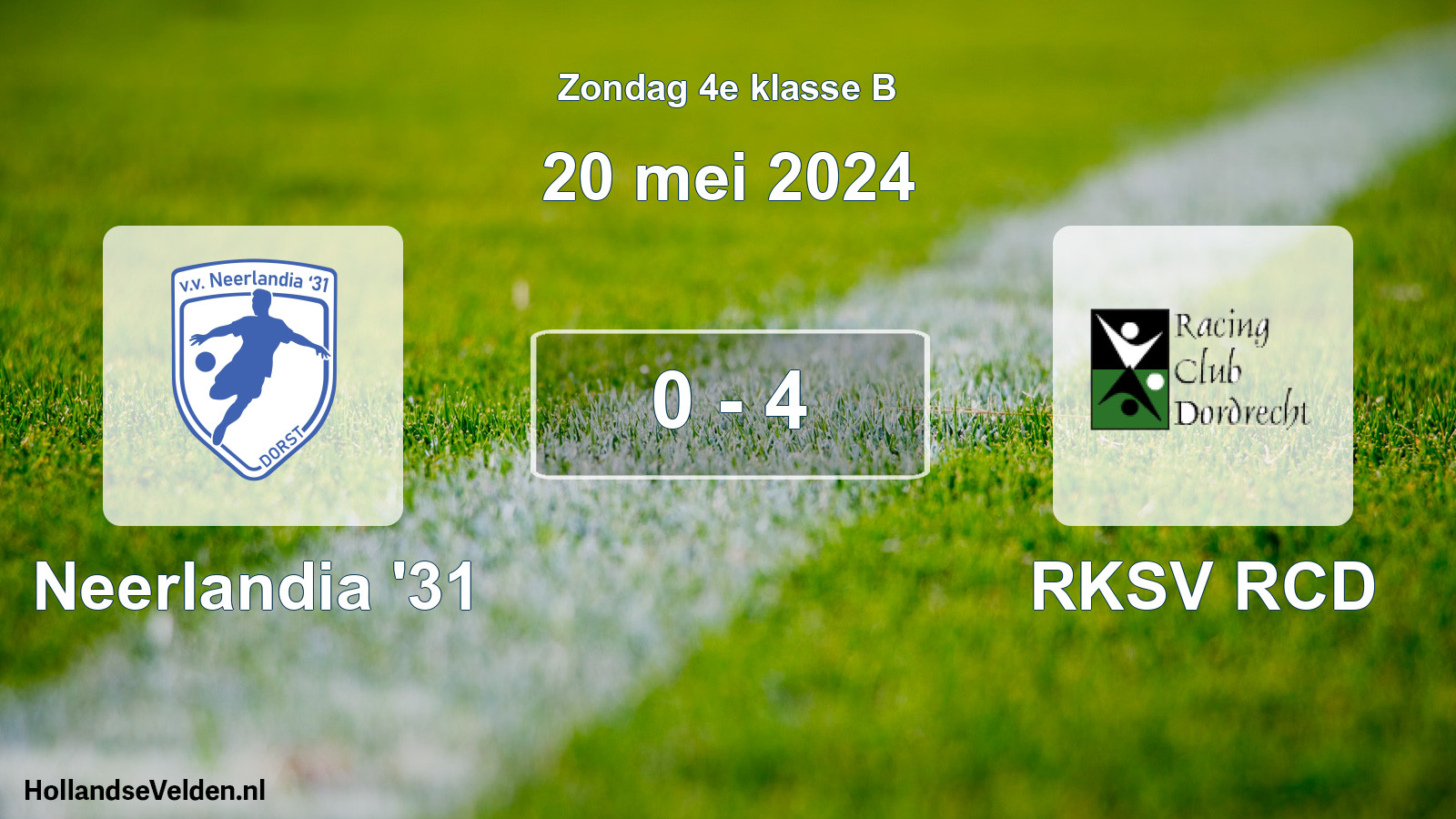 Total number of matches played: Neerlandia '31 - RKSV RCD 0 - 4 (20 May 2024)