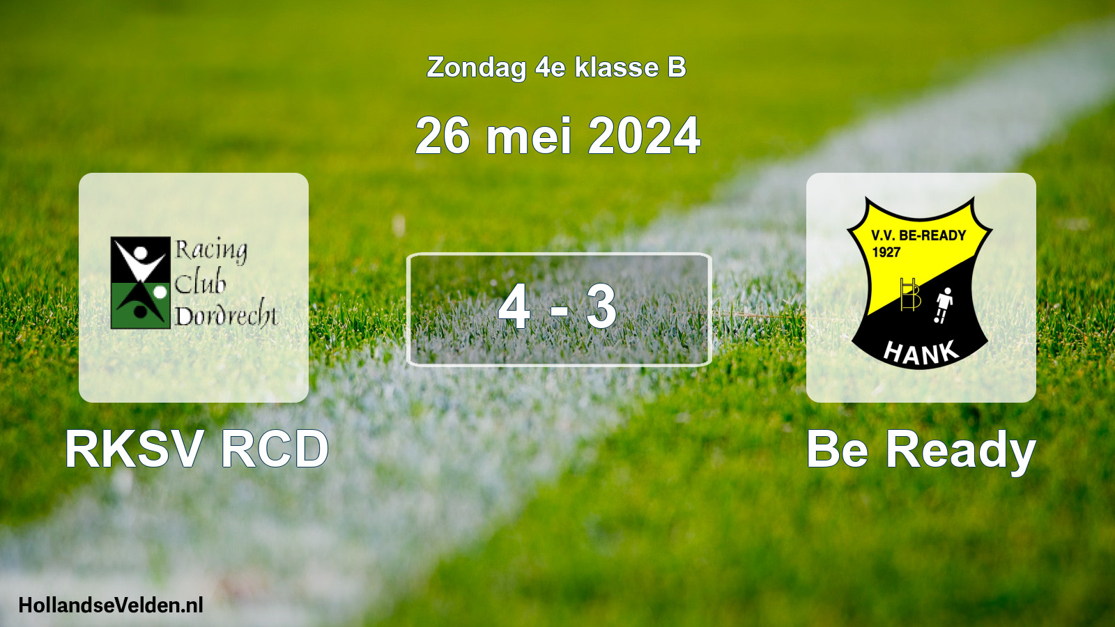 Total number of matches played: RKSV RCD - Be Ready 4 - 3 (26 May 2024)