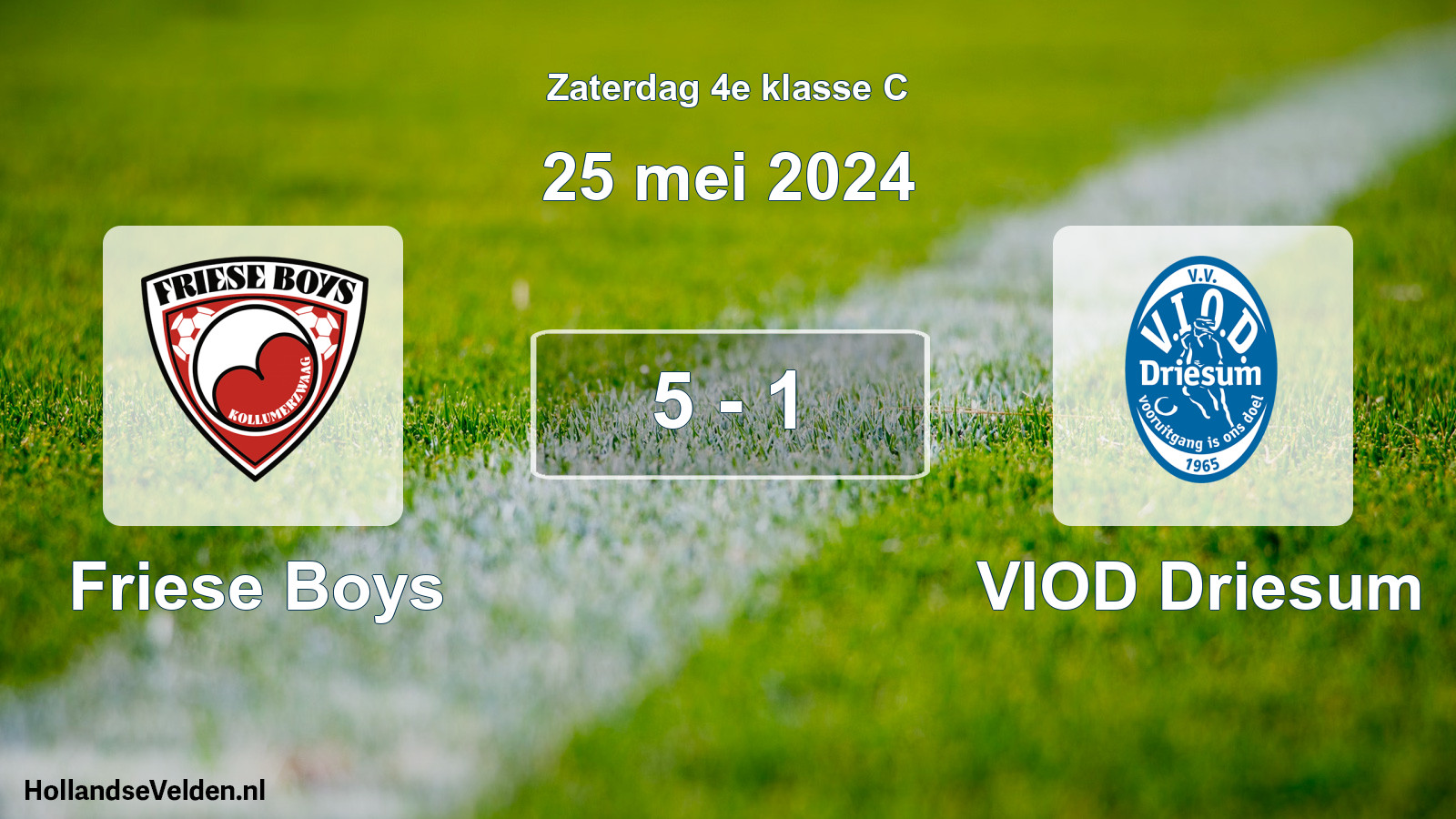 Total number of matches played: Friese Boys - VIOD Driesum 5 - 1 (25 May 2024)