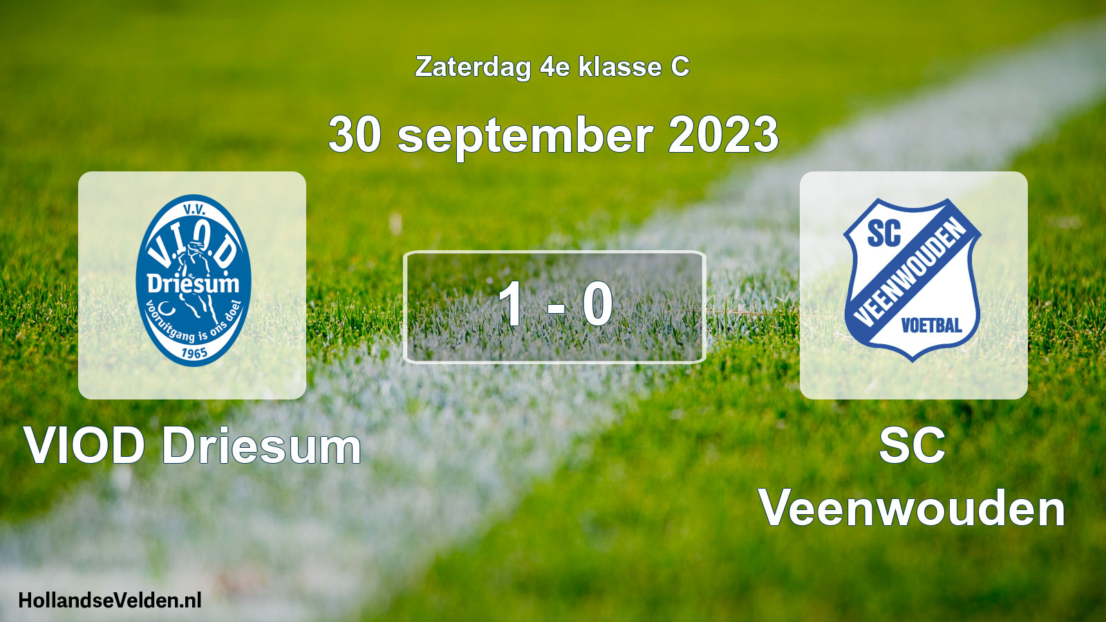 Total number of matches played: VIOD Driesum - SC Veenwouden 1 - 0 (30 September 2023)