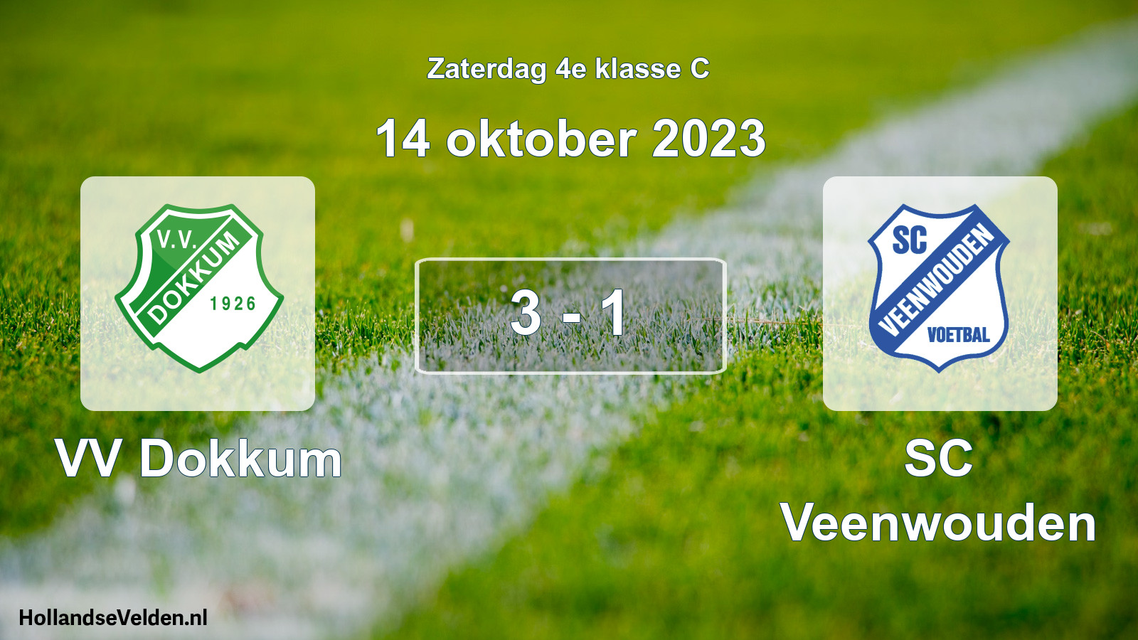 Total number of matches played: VV Dokkum - SC Veenwouden 3 - 1 (14 October 2023)