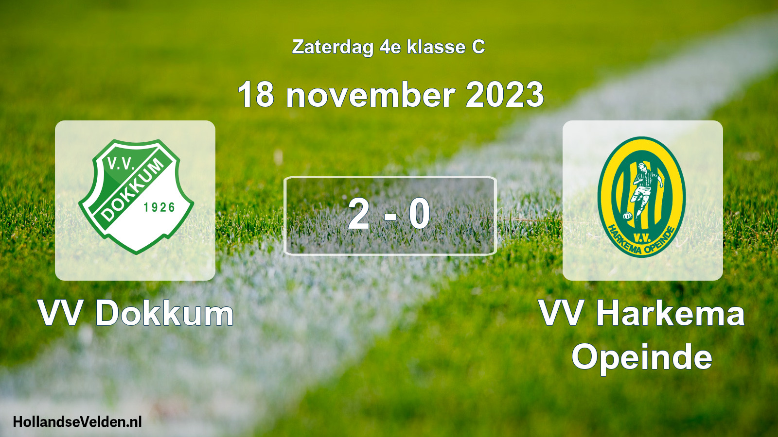 Total number of matches played: VV Dokkum - VV Harkema Opeinde 2 - 0 (18 November 2023)