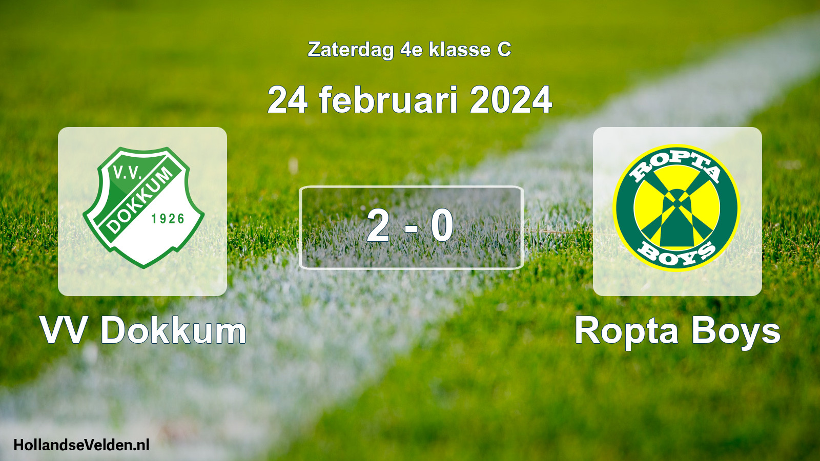 Total number of matches played: VV Dokkum - Ropta Boys 2 - 0 (24 February 2024)