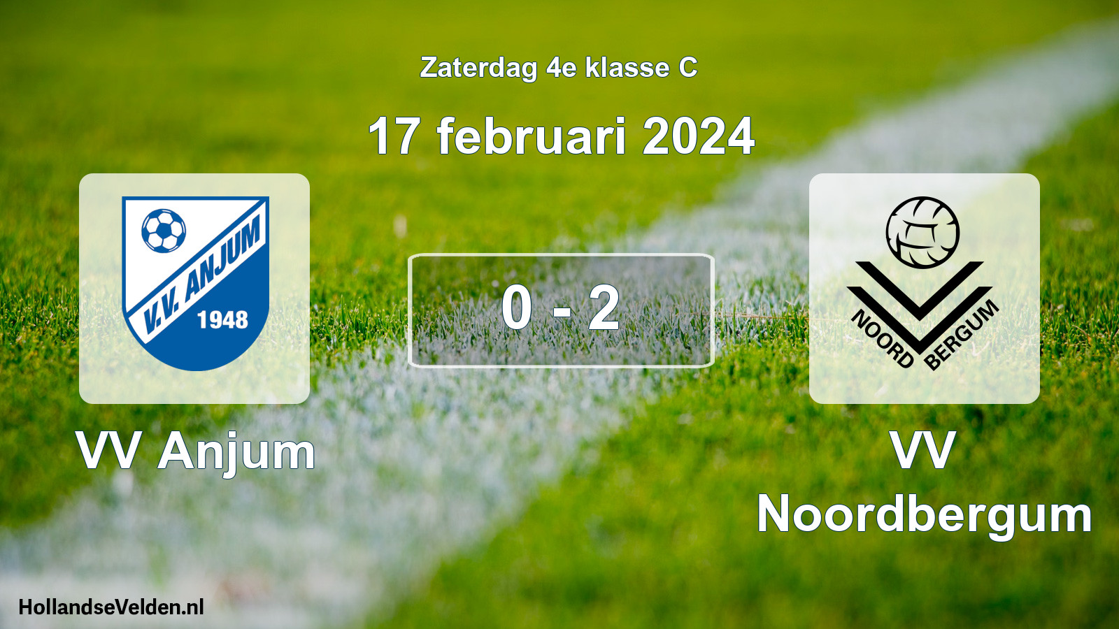 Total number of matches played: VV Anjum - VV Noordbergum 0 - 2 (17 February 2024)