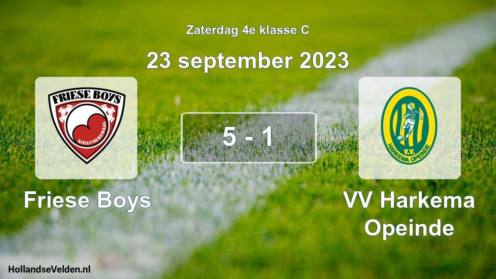 Total number of matches played: Friese Boys - VV Harkema Opeinde 5 - 1 (23 September 2023)
