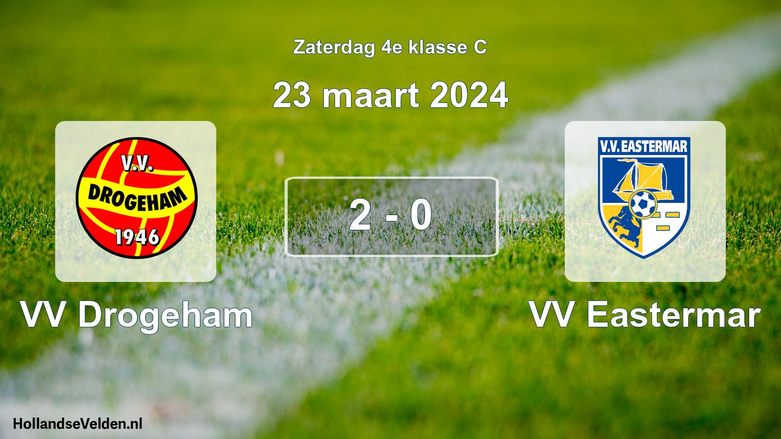 Total number of matches played: VV Drogeham - VV Eastermar 2 - 0 (23 March 2024)