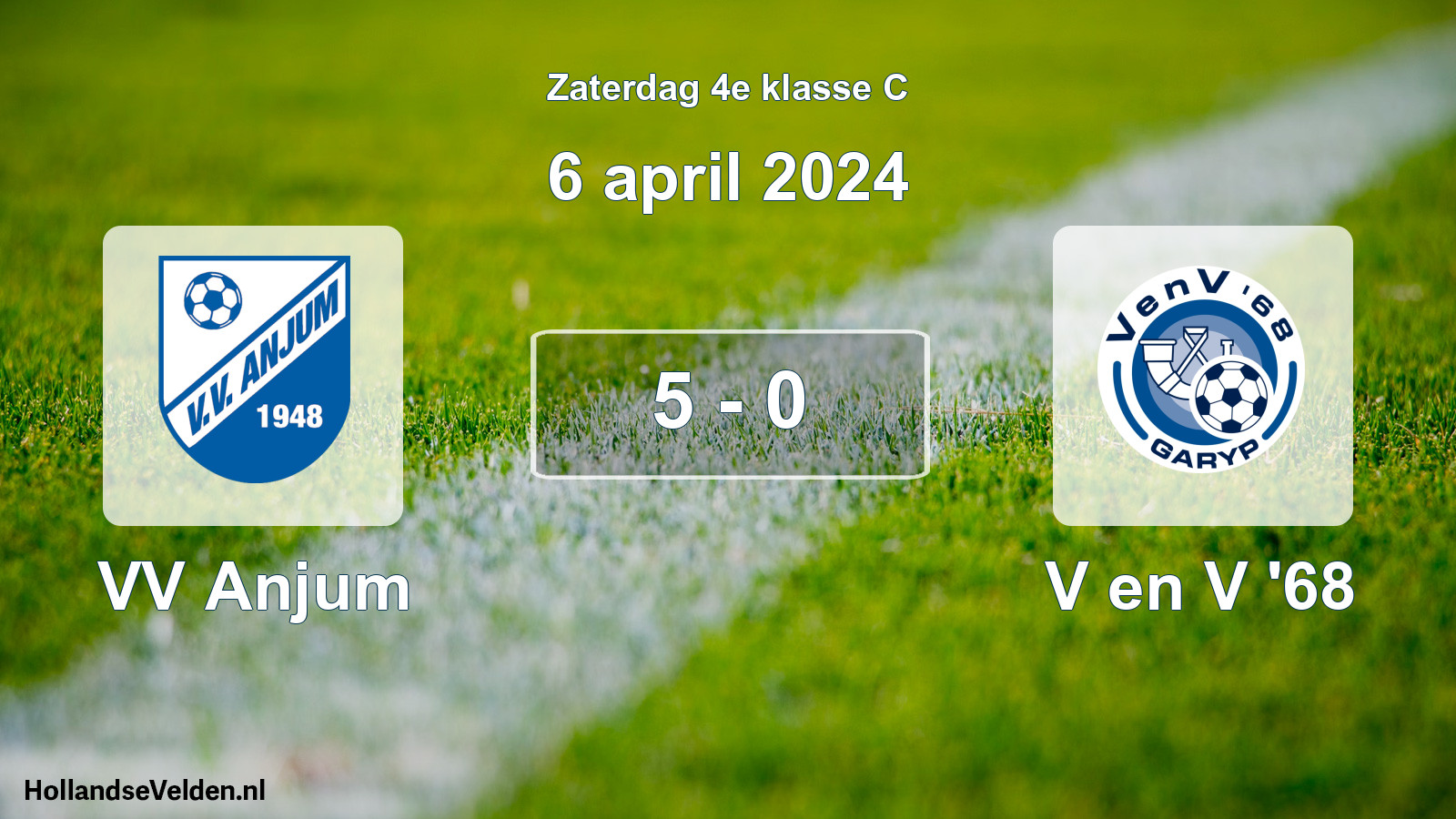 Total number of matches played: VV Anjum - V en V '68 5 - 0 (6 April 2024)