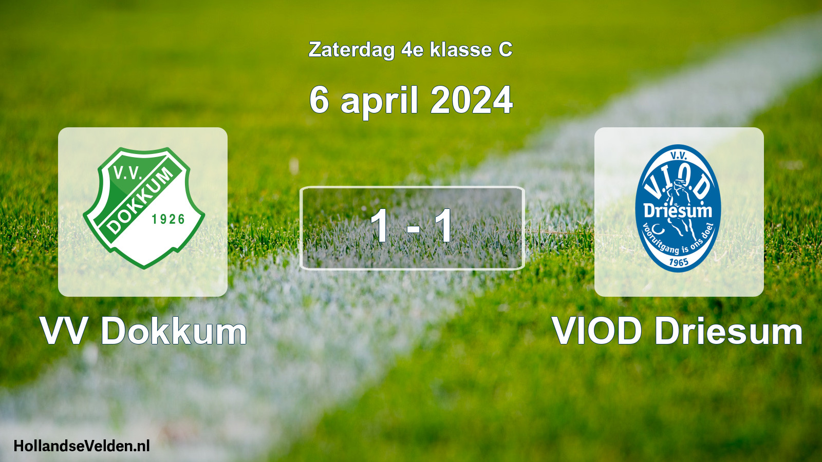 Total number of matches played: VV Dokkum - VIOD Driesum 1 - 1 (6 April 2024)