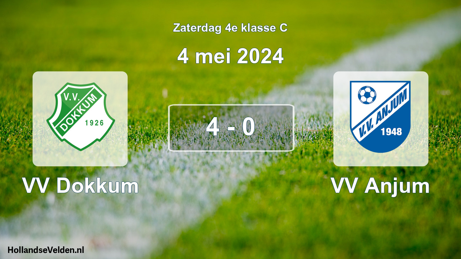 Total number of matches played: VV Dokkum - VV Anjum 4 - 0 (4 May 2024)