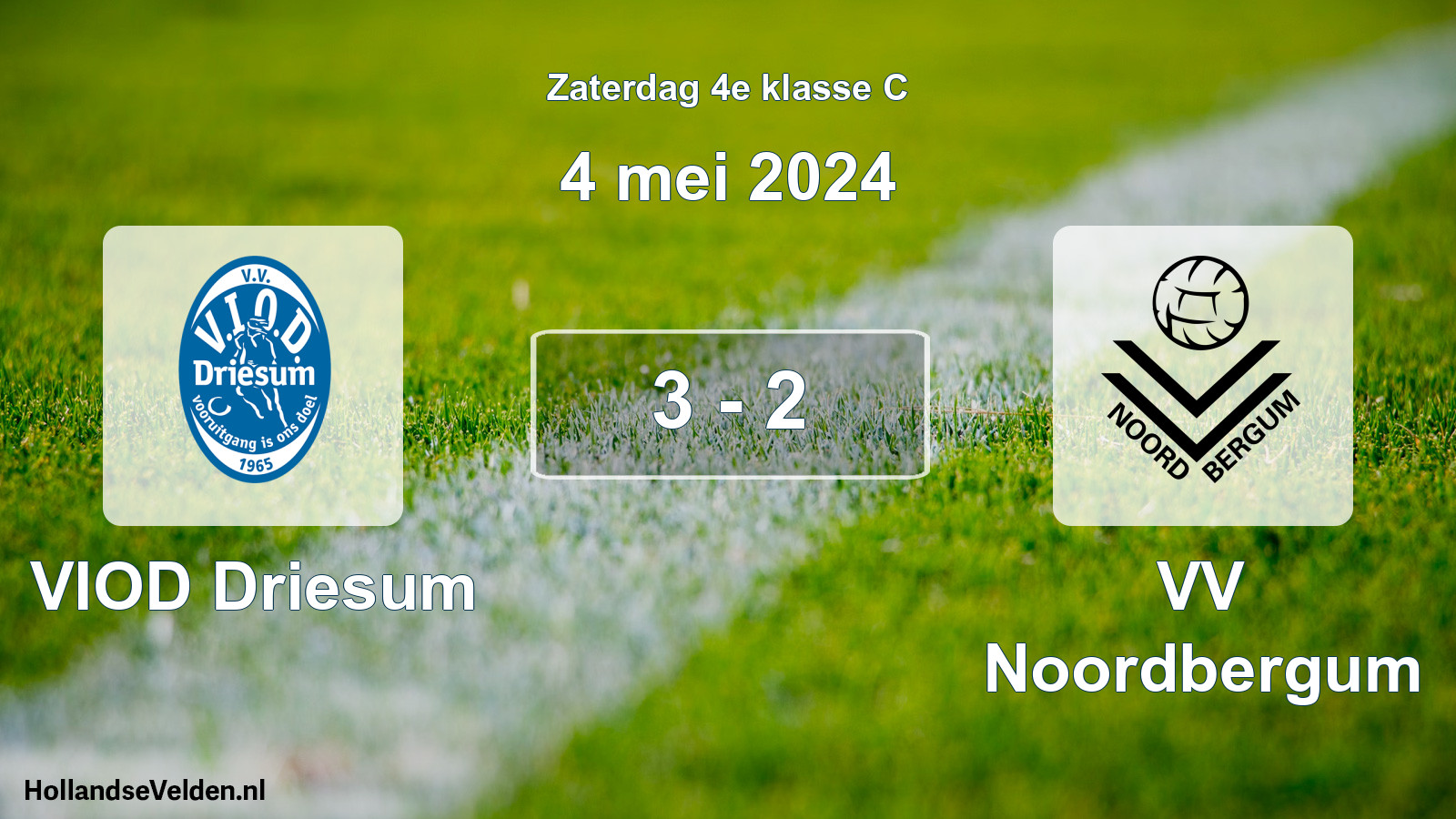 Total number of matches played: VIOD Driesum - VV Noordbergum 3 - 2 (4 May 2024)