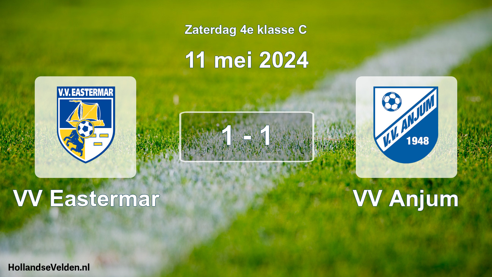 Total number of matches played: VV Eastermar - VV Anjum 1 - 1 (11 May 2024)