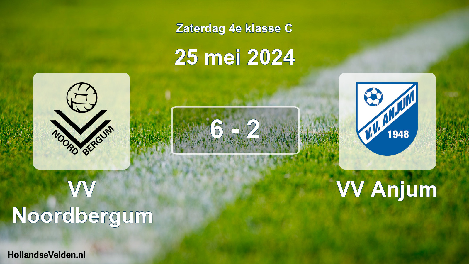 Total number of matches played: VV Noordbergum - VV Anjum 6 - 2 (25 May 2024)