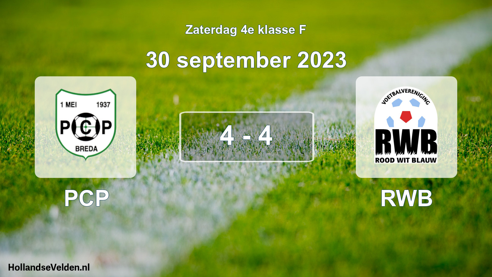Total number of matches played: PCP - RWB 4 - 4 (30 September 2023)
