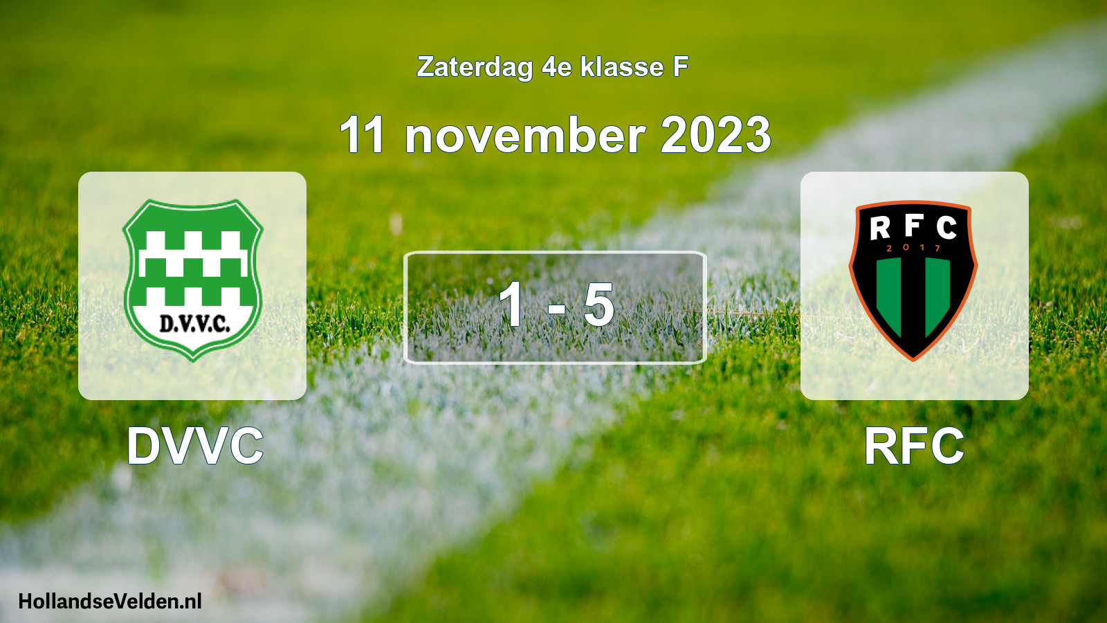 Total number of matches played: DVVC - RFC 1 - 5 (11 November 2023)