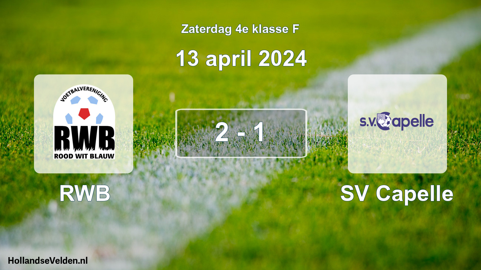 Total number of matches played: RWB - SV Capelle 2 - 1 (13 April 2024)