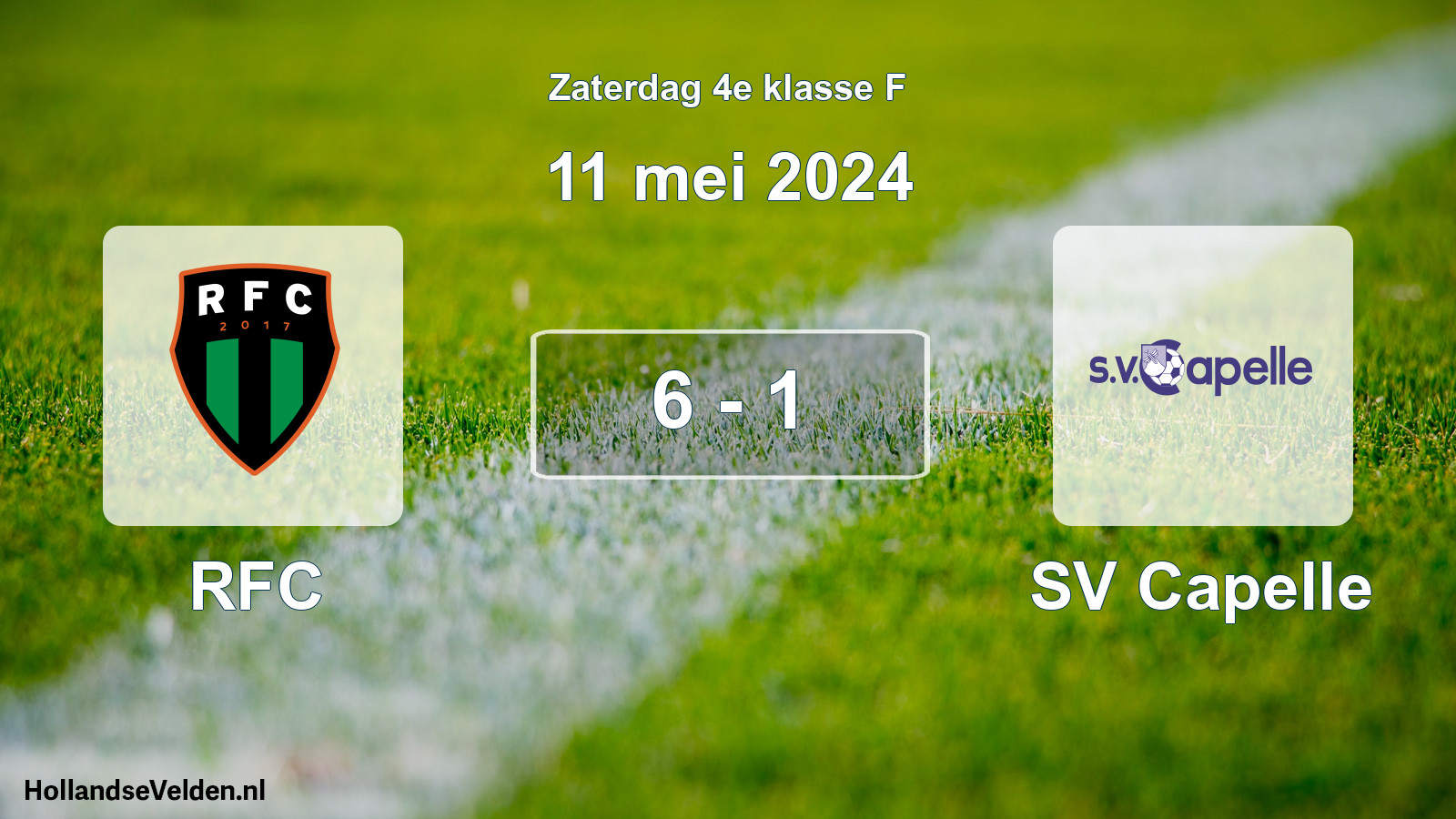 Total number of matches played: RFC - SV Capelle 6 - 1 (11 May 2024)