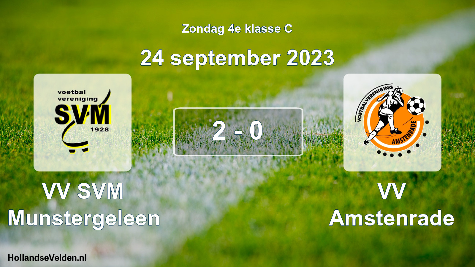 Total number of matches played: VV SVM Munstergeleen - VV Amstenrade 2 - 0 (24 September 2023)