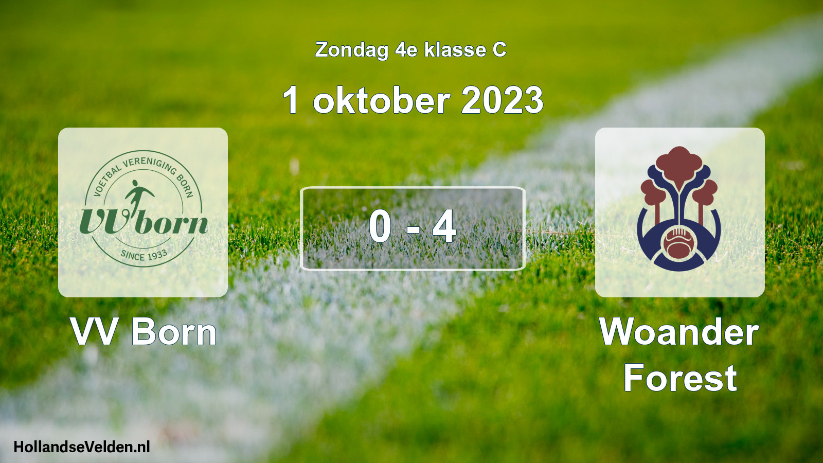 Total number of matches played: VV Born - Woander Forest 0 - 4 (1 October 2023)