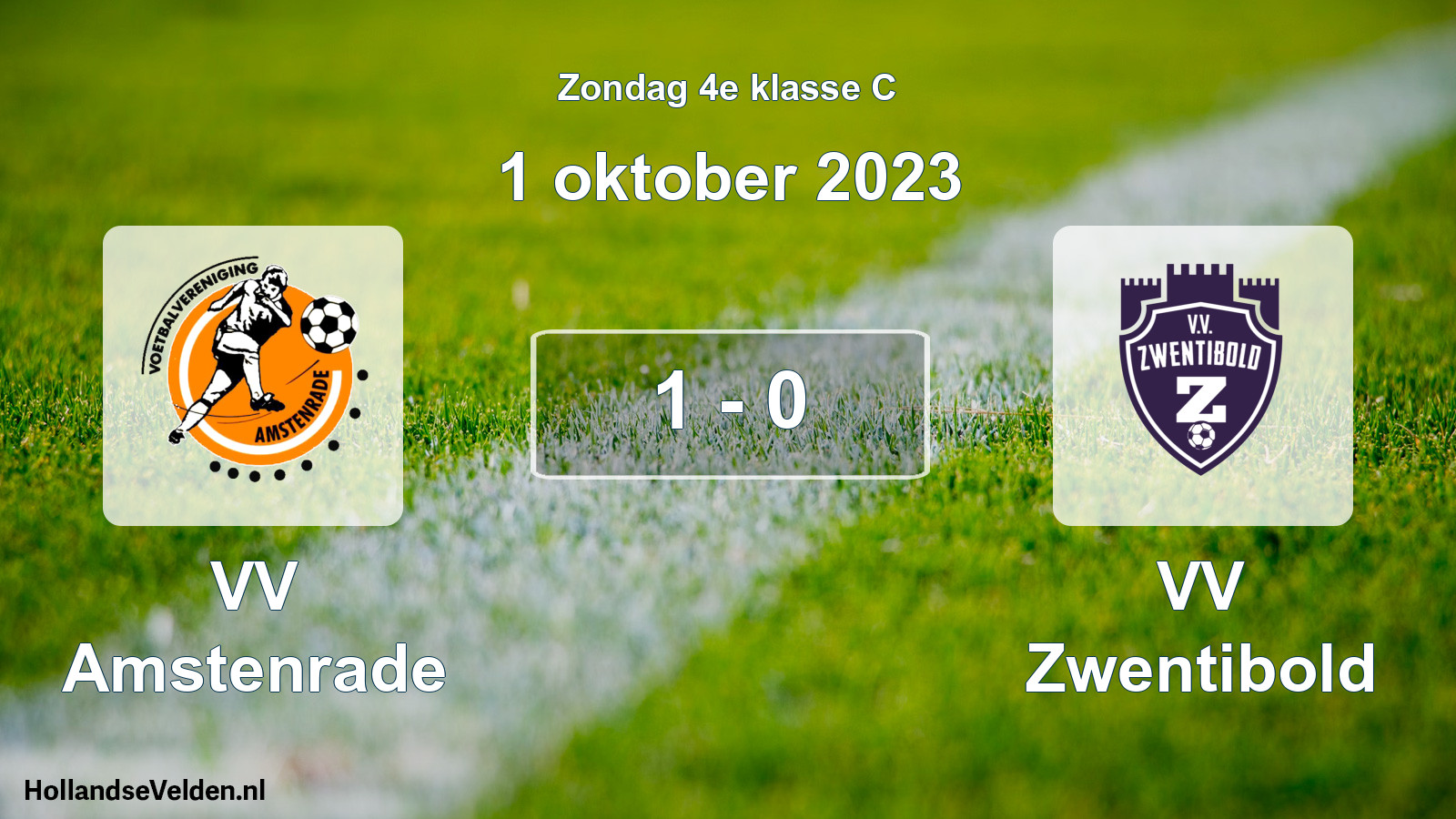 Total number of matches played: VV Amstenrade - VV Zwentibold 1 - 0 (1 October 2023)