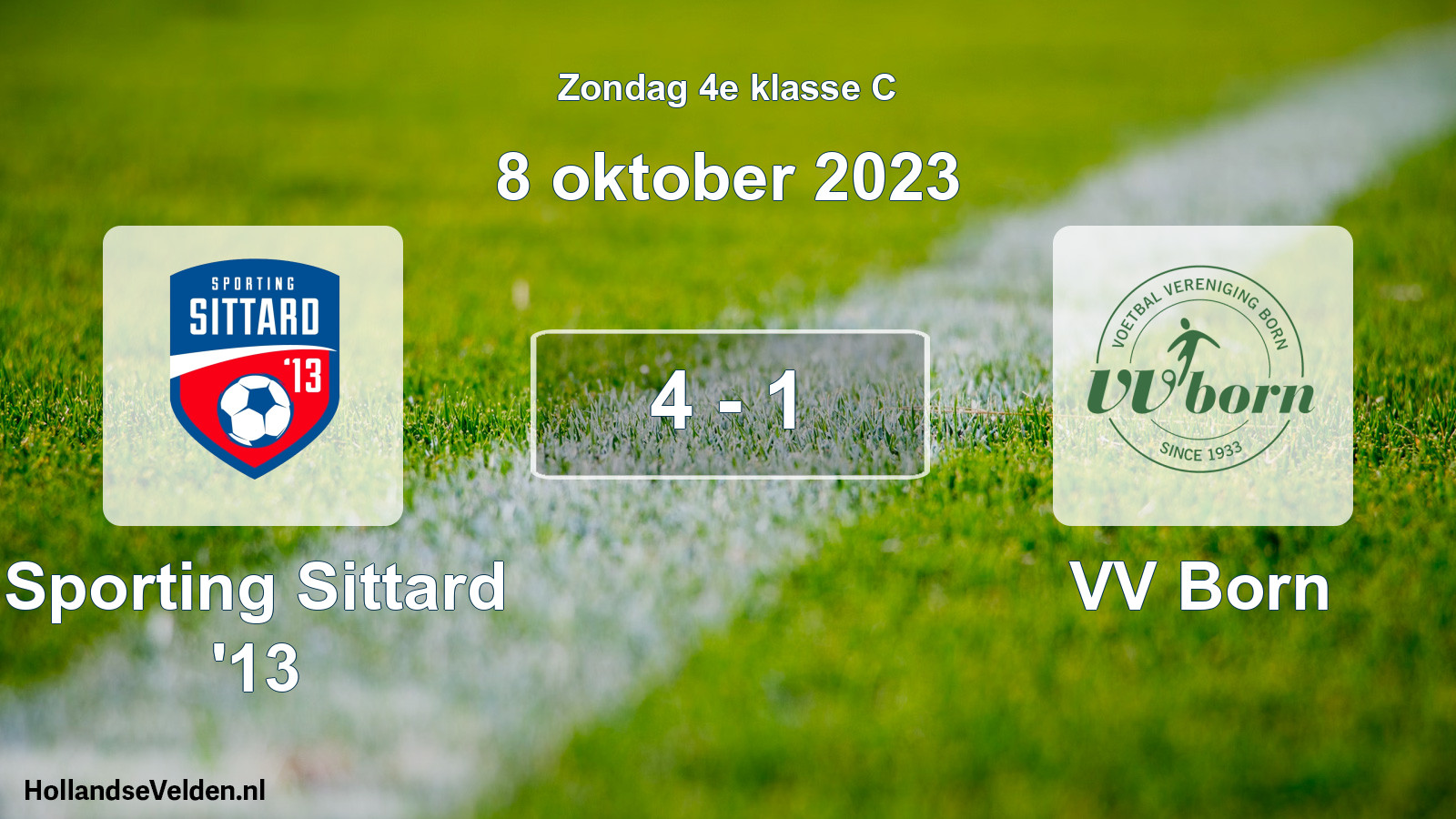 Total number of matches played: Sporting Sittard '13 - VV Born 4 - 1 (8 October 2023)