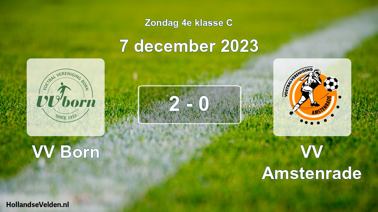 Total number of matches played: VV Born - VV Amstenrade 2 - 0 (7 December 2023)