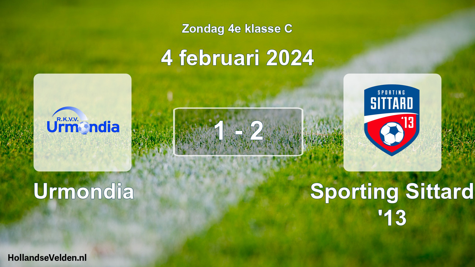 Total number of matches played: Urmondia - Sporting Sittard '13 1 - 2 (4 February 2024)